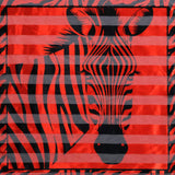 Silky Satin Feel Zebra Print Square Scarf - Madeline Love - Flyclothing LLC