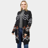 Aztec Patterned Sweater Cardigan - Madeline Love - Flyclothing LLC