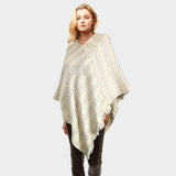 Solid Plaid Poncho - Madeline Love - Flyclothing LLC