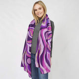 Abstract Foil Print Scarf - Madeline Love - Flyclothing LLC