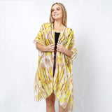 Abstract Foil Print Kimono Poncho - Madeline Love - Flyclothing LLC