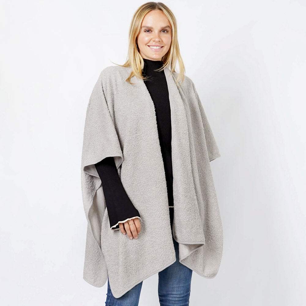 Teddy Fur Soft Cape/Ruana Poncho - Madeline Love - Flyclothing LLC