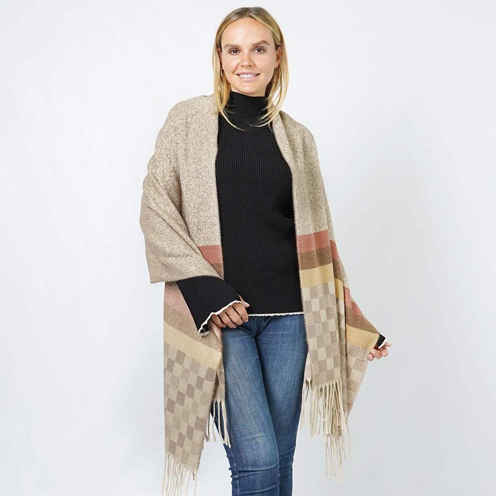 Check Oblong Scarf/Shawl - Madeline Love - Flyclothing LLC