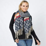 Check Oblong Scarf/Shawl - Madeline Love - Flyclothing LLC