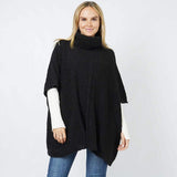 Slub Knit Turtle Neck Pullover - Madeline Love - Flyclothing LLC