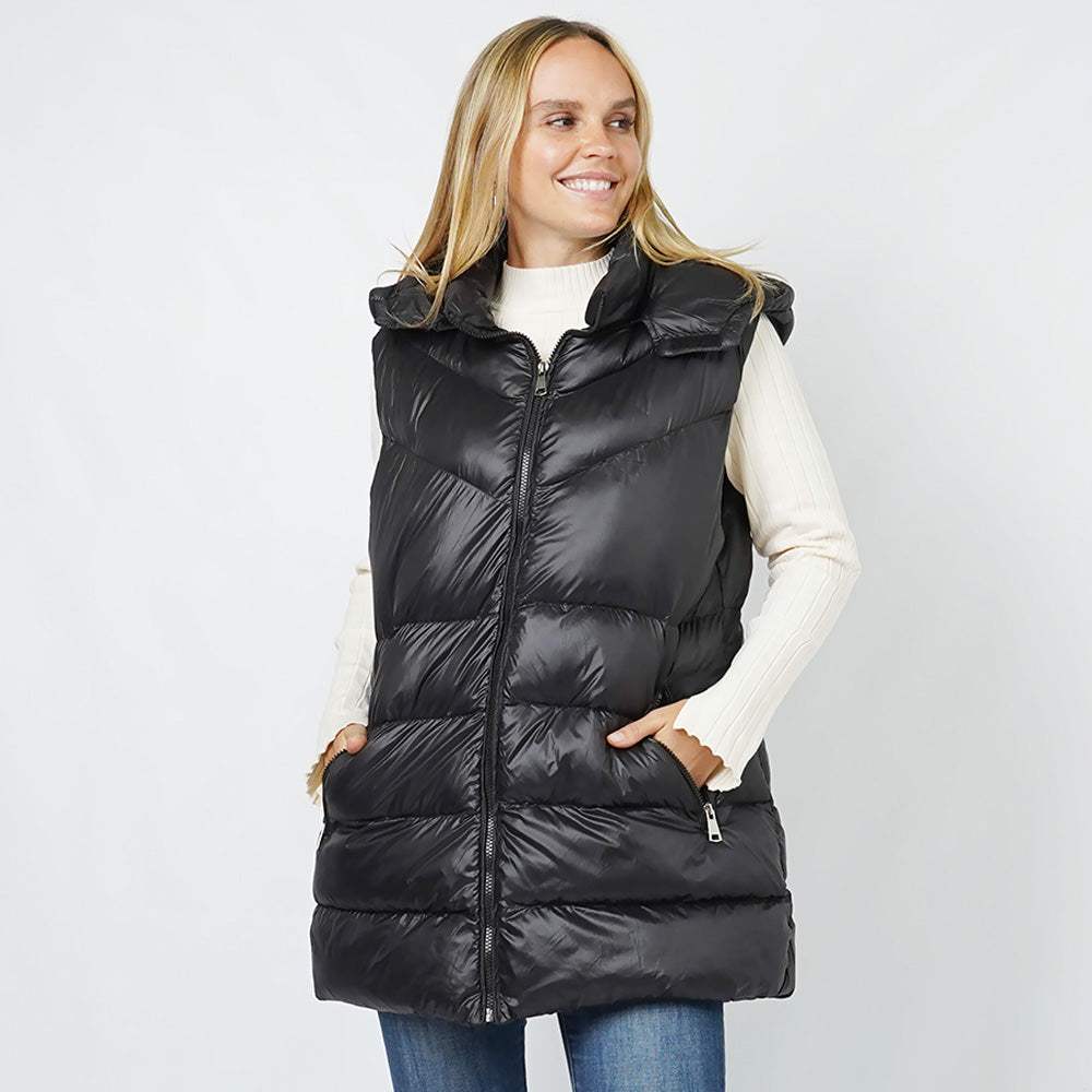 Padded Hoodie Vest - Madeline Love - Flyclothing LLC