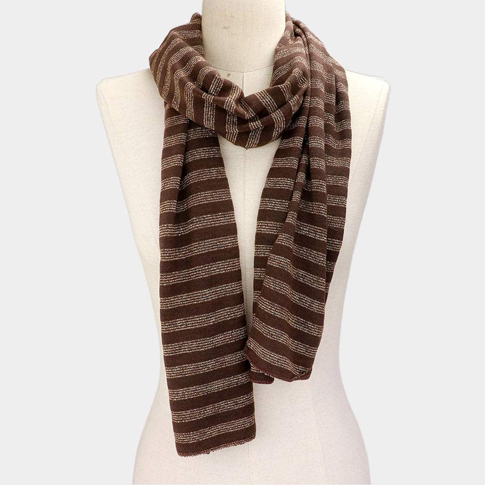 Striped Oblong Scarf - Madeline Love - Flyclothing LLC