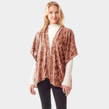 Velvet Burnout Shawl Poncho - Madeline Love - Flyclothing LLC