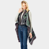 Aztec Pattern Button Vest - Madeline Love - Flyclothing LLC
