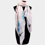 Palm tree & ship print scarf - Madeline Love - Flyclothing LLC