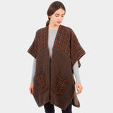 Indian Tribe Pattern Pocket Cape Poncho - Madeline Love - Flyclothing LLC