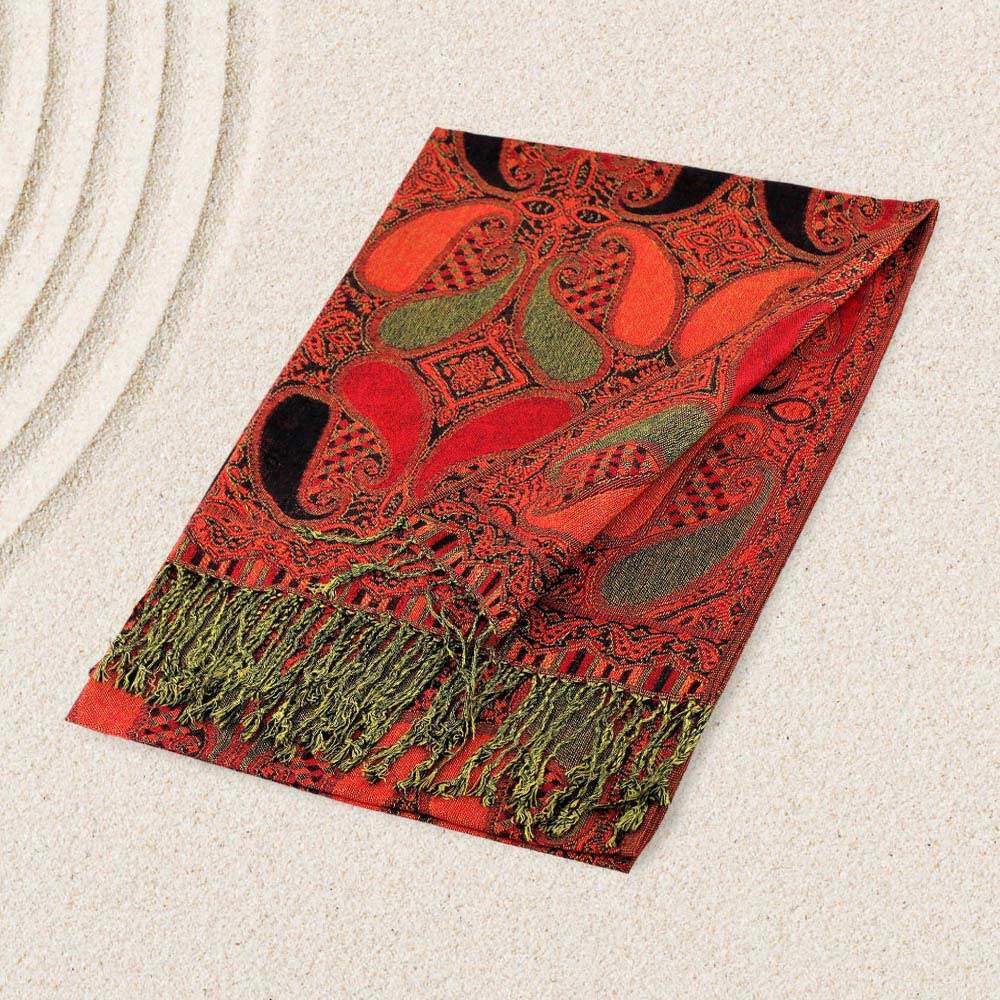 Large Paisley Pashmina Scarf Shawl - Madeline Love - Flyclothing LLC