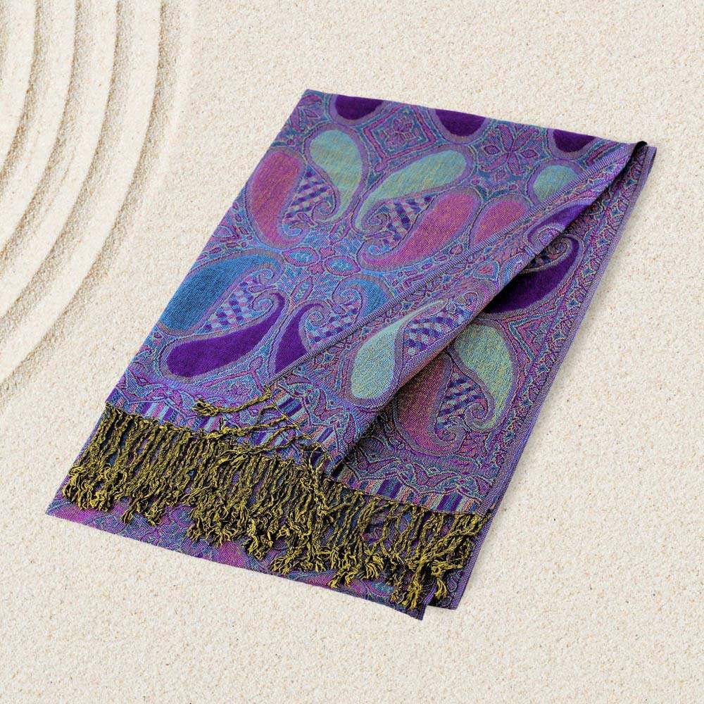 Large Paisley Pashmina Scarf Shawl - Madeline Love - Flyclothing LLC