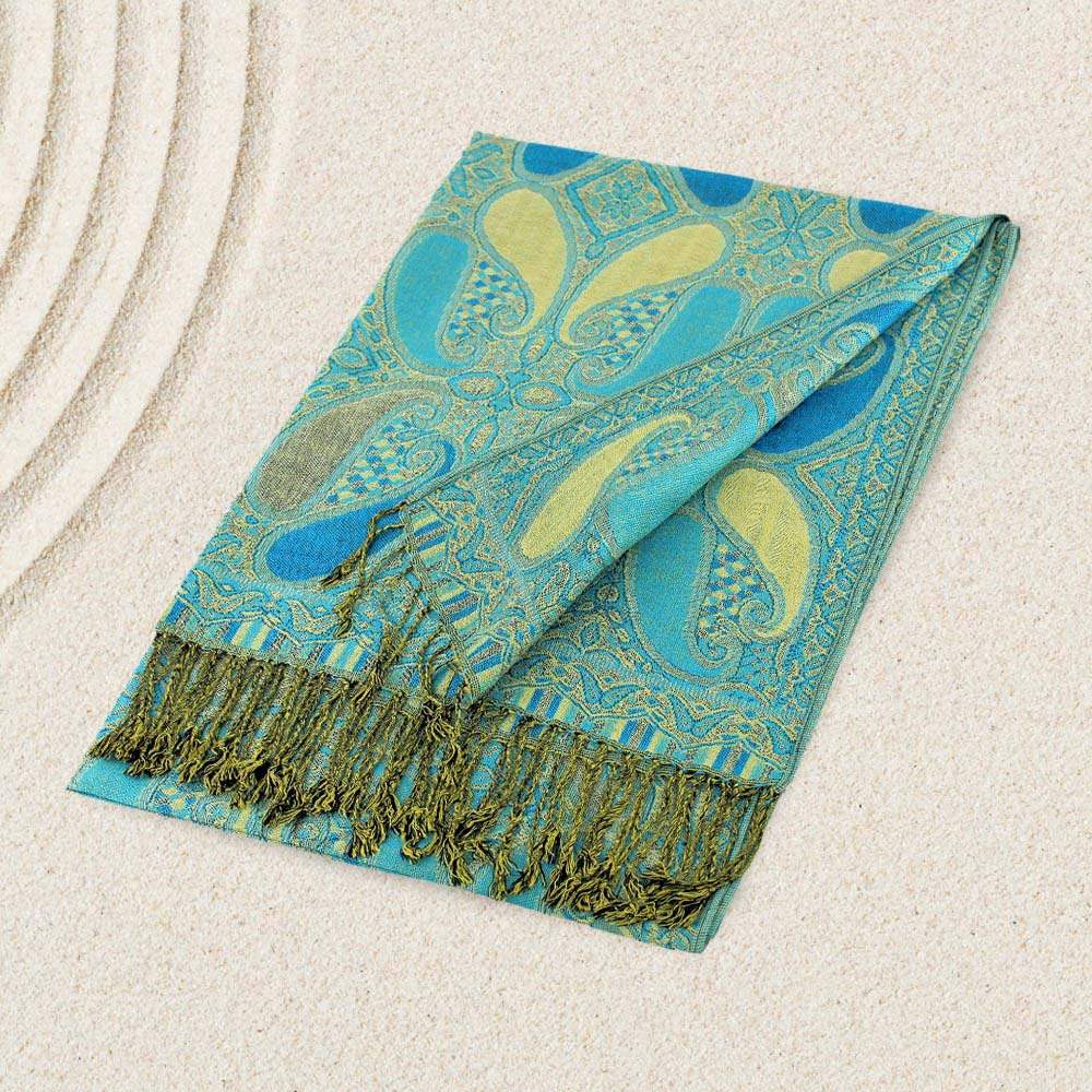 Large Paisley Pashmina Scarf Shawl - Madeline Love - Flyclothing LLC