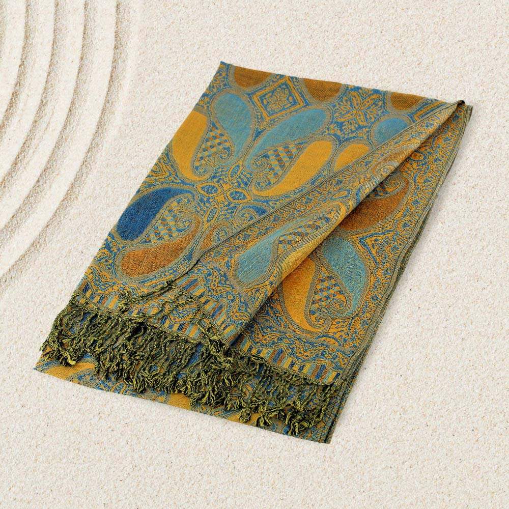 Large Paisley Pashmina Scarf Shawl - Madeline Love - Flyclothing LLC