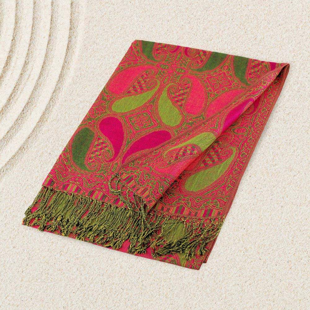 Large Paisley Pashmina Scarf Shawl - Madeline Love - Flyclothing LLC