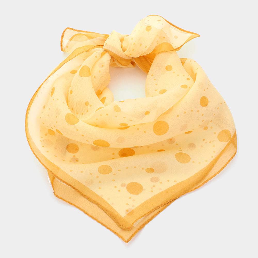 Polka Dot Silk Square Scarf - Madeline Love - Flyclothing LLC
