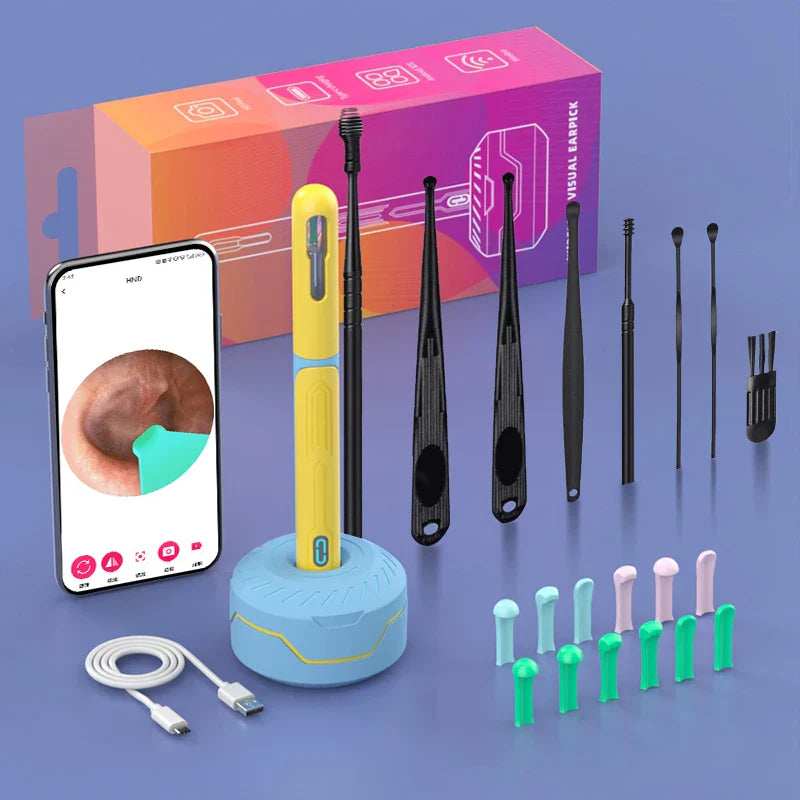 Ear Cleaner with Camera Set HD Ear Sticks Otoscope USB C Charging Endoscope Wax Removal Tool Earpick Ear Cleaning Set NK3 Pro - ZeeBelle.com - Flyclothing LLC
