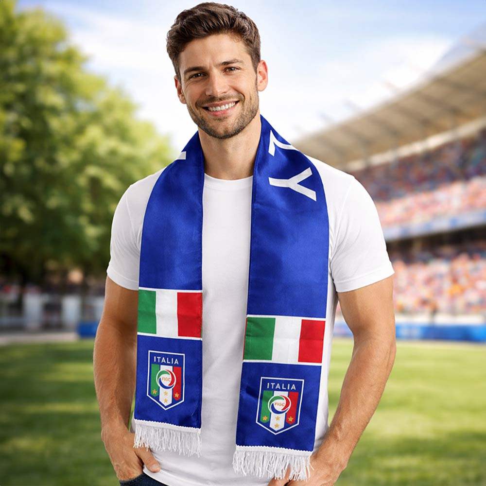 Italy National Team World Cup Soccer Fan Fringe Scarf - Madeline Love - Flyclothing LLC