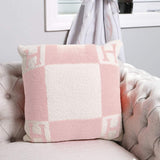 H Initial Monogram Patterned Cushion Cover / Pillow Case - Madeline Love - Flyclothing LLC
