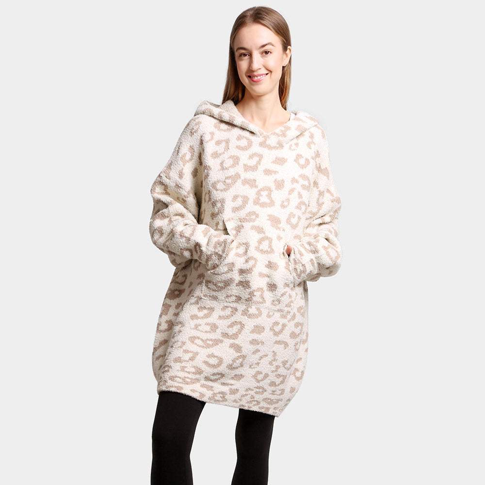Leopard Hooded Wearable Blanket - Madeline Love - Flyclothing LLC