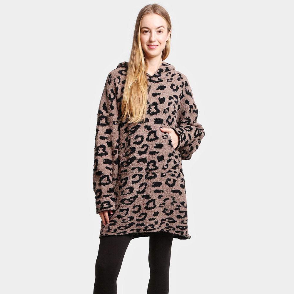 Leopard Hooded Wearable Blanket - Madeline Love - Flyclothing LLC