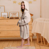 Kids Solid Color Hooded Cozy Robe - Madeline Love - Flyclothing LLC