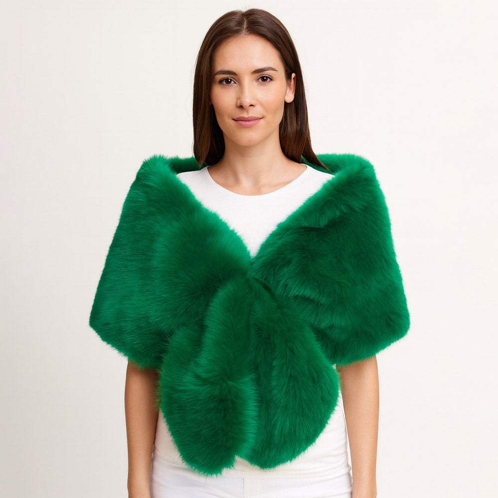 Faux Fur Shawl Wrap Poncho - Madeline Love - Flyclothing LLC