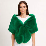 Faux Fur Shawl Wrap Poncho - Madeline Love - Flyclothing LLC