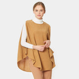 Open Shoulder Solid Poncho - Madeline Love - Flyclothing LLC