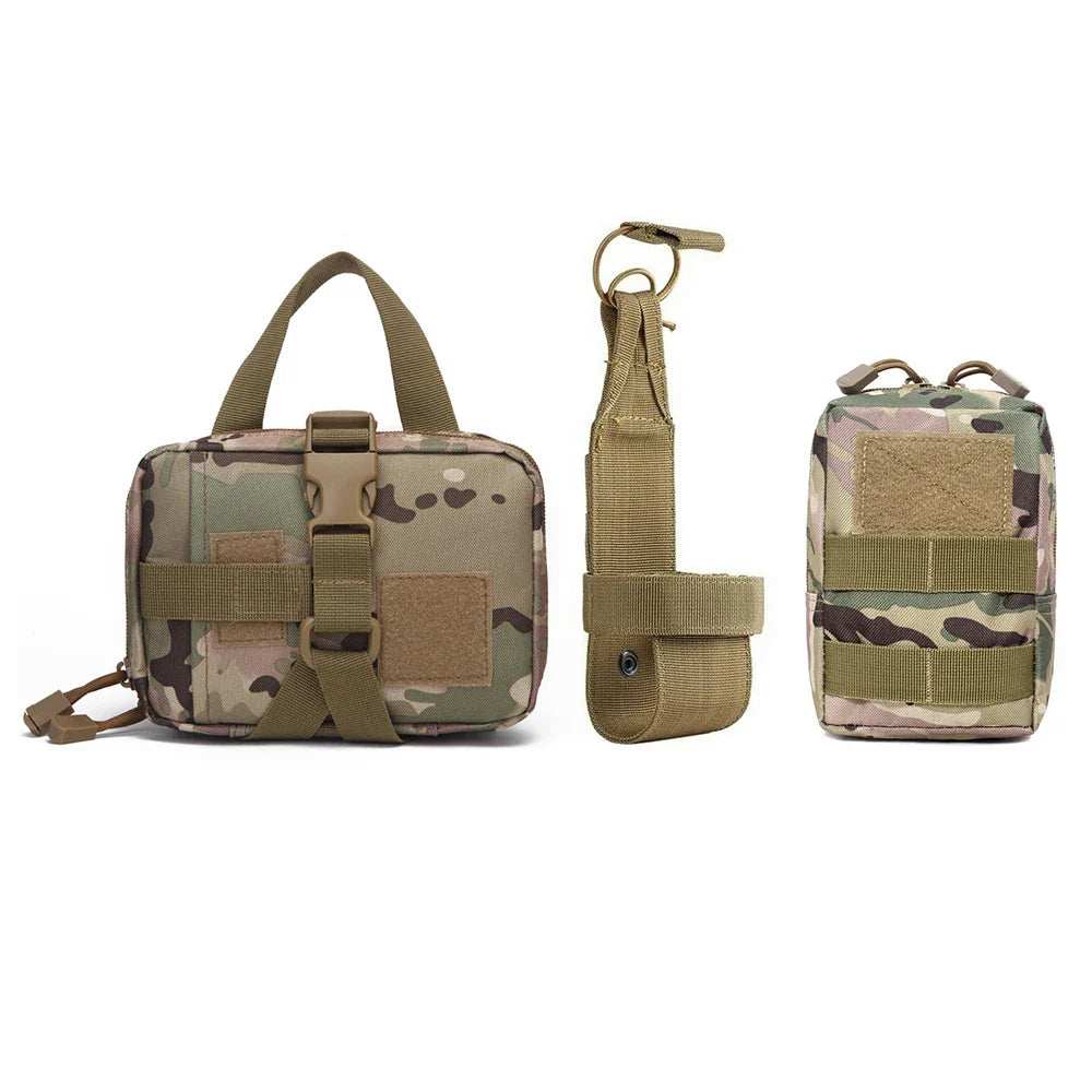 3Pcs Dog Tactical Bags Attaching on Harness Vest 2Pcs Pouch Molles and 1 Belt Bottle Holder Waist Military Training Carrier - ZeeBelle.com - Flyclothing LLC