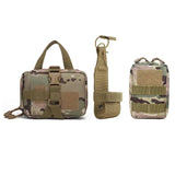 3Pcs Dog Tactical Bags Attaching on Harness Vest 2Pcs Pouch Molles and 1 Belt Bottle Holder Waist Military Training Carrier - ZeeBelle.com - Flyclothing LLC