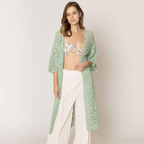 Crochet Long Cover Up Poncho - Madeline Love - Flyclothing LLC