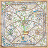 Vintage Botanical Medallion Print Square Bandana Scarf - Madeline Love - Flyclothing LLC