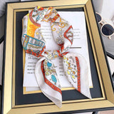 Vintage Botanical Medallion Print Square Bandana Scarf - Madeline Love - Flyclothing LLC
