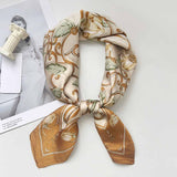 Rose Vine Ornamental Pattern Print Square Bandana Scarf - Madeline Love - Flyclothing LLC