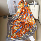 Rose Vine Ornamental Pattern Print Square Bandana Scarf - Madeline Love - Flyclothing LLC