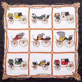 Vintage Carriage Print Square Bandana Scarf - Madeline Love - Flyclothing LLC