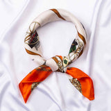Vintage Carriage Print Square Bandana Scarf - Madeline Love - Flyclothing LLC