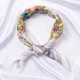 Wild Flower Garden Print Square Bandana Scarf - Madeline Love - Flyclothing LLC