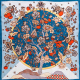 Botanical Tree and Fruit Print Square Bandana Scarf - Madeline Love - Flyclothing LLC