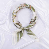 Butterfly Floral Sketch Print Square Bandana Scarf - Madeline Love - Flyclothing LLC