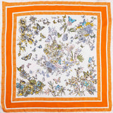 Butterfly Floral Sketch Print Square Bandana Scarf - Madeline Love - Flyclothing LLC