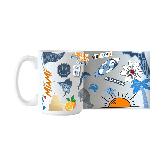 Hallandale Beach 15oz Native Sublimated Mug - Logo Brands - Flyclothing LLC