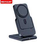 3in1 10000mAh Magnetic Wireless Power Bank Fast Charging Base Stand 5000mAh Portable External Battery for Apple iWatch iPhone 15 - ZeeBelle.com - Flyclothing LLC