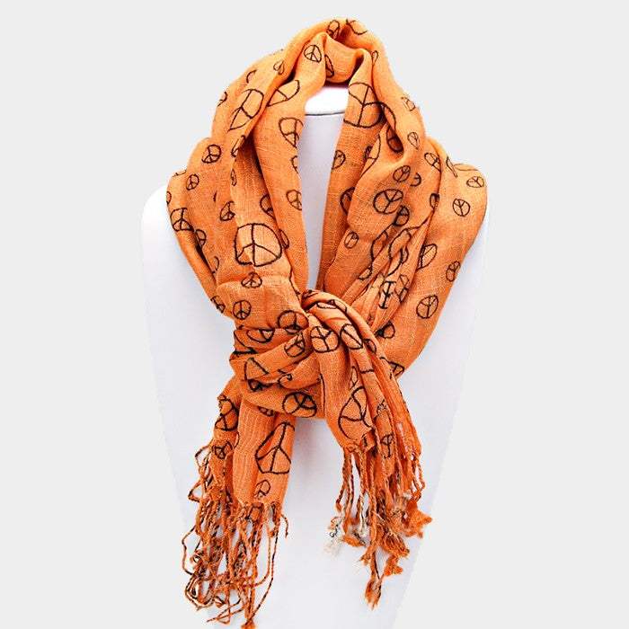 Peace symbol scarf - Madeline Love - Flyclothing LLC