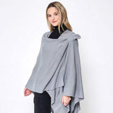 Shoulder Strap Solid Ruana Poncho - Madeline Love - Flyclothing LLC