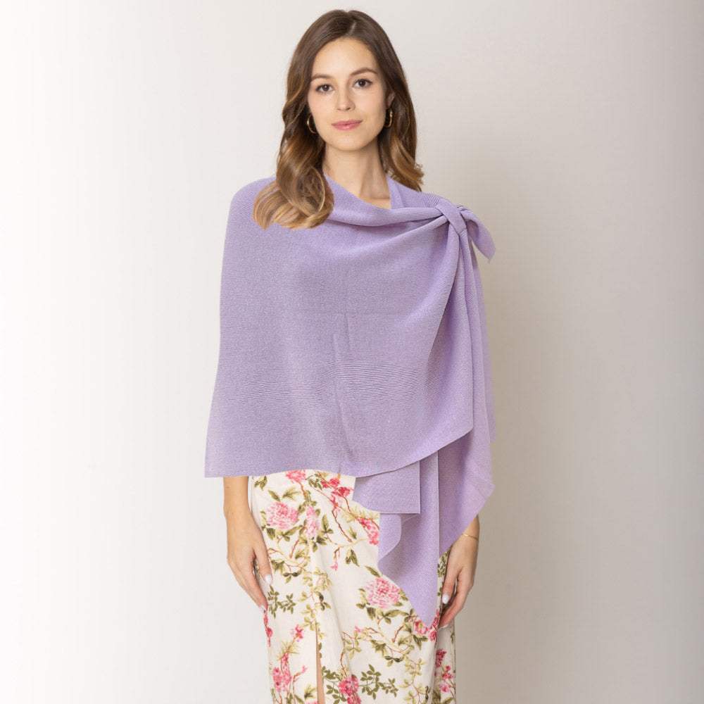 Shoulder Strap Solid Ruana Poncho - Madeline Love - Flyclothing LLC