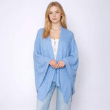 Shoulder Strap Solid Ruana Poncho - Madeline Love - Flyclothing LLC