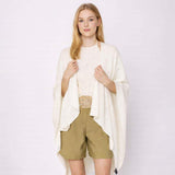 Shoulder Strap Solid Ruana Poncho - Madeline Love - Flyclothing LLC